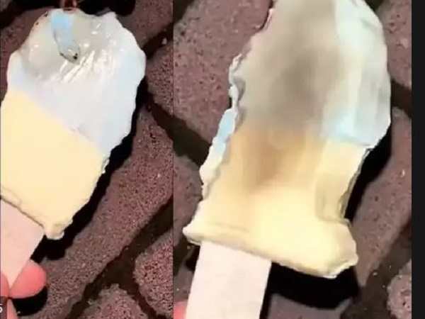 আগুনেও গলছে না আইসক্রিম!