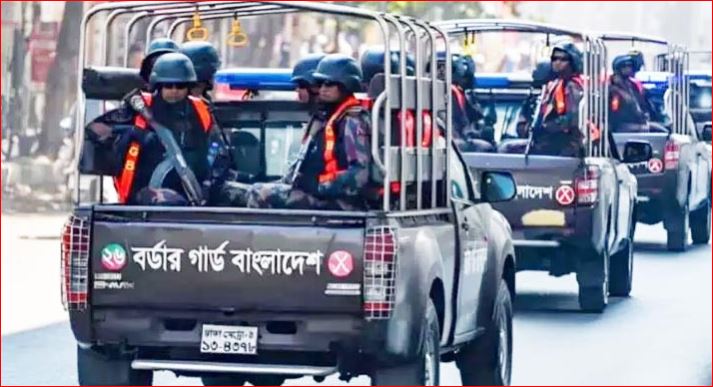 রাজধানীর বিভিন্ন গুরুত্বপূর্ণ পয়েন্টে বিজিবি মোতায়েন